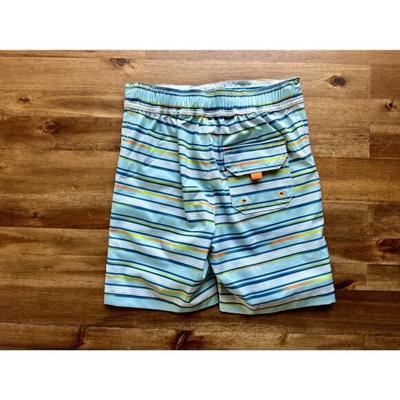 Hatley Blue Green Ocean Stripes Quick Dry Shorts Beach Swim European Boys 5 - Picture 3 of 6